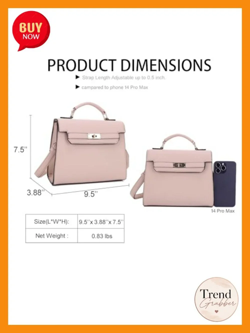 Women's Top Handle Satchel with Detachable Crossbody Strap Faux Leather Bag